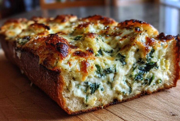Spinach Artichoke Dip Stuffed Bread