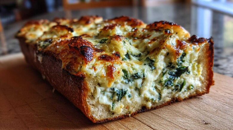 Spinach Artichoke Dip Stuffed Bread