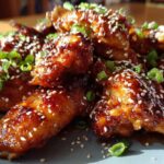 Sticky Honey Garlic Chicken Wings