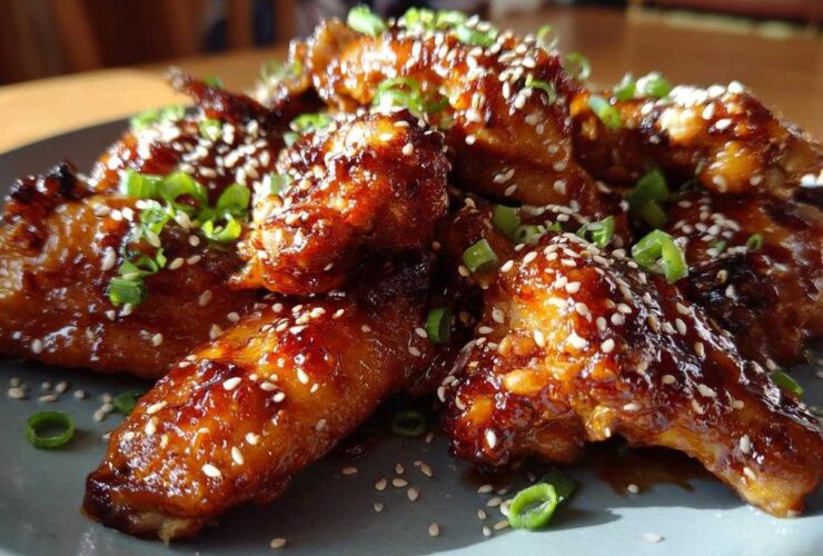 Sticky Honey Garlic Chicken Wings