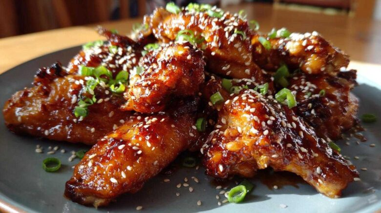 Sticky Honey Garlic Chicken Wings