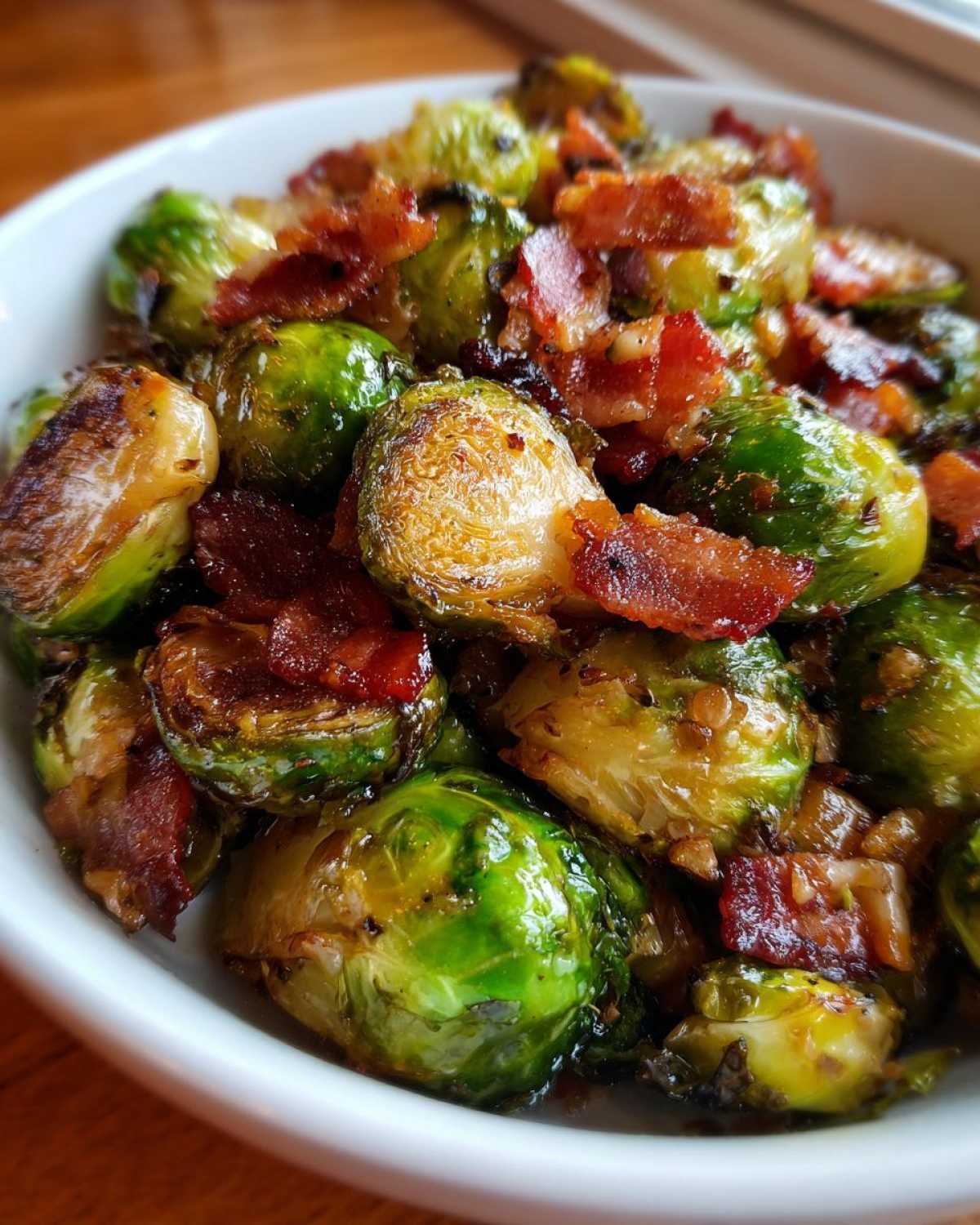 Sticky Maple Bacon Brussels Sprouts - detail 2