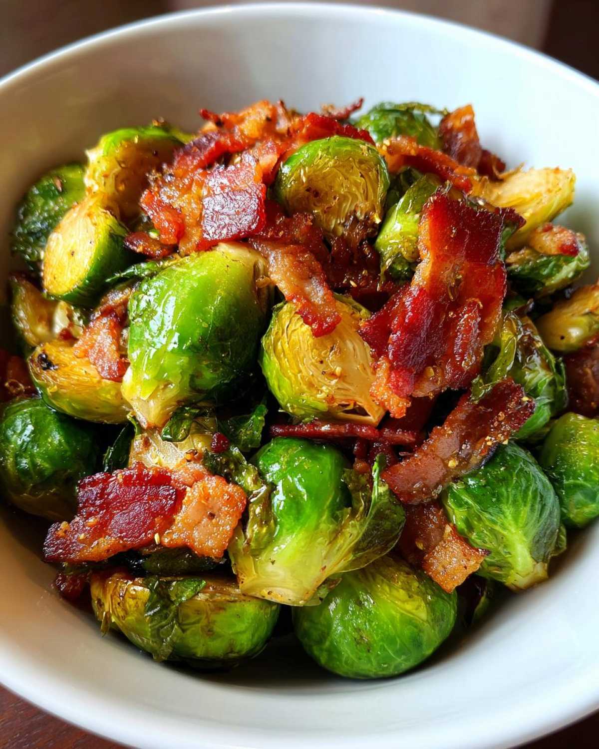 Sticky Maple Bacon Brussels Sprouts - detail 3