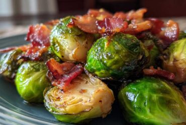 Sticky Maple Bacon Brussels Sprouts