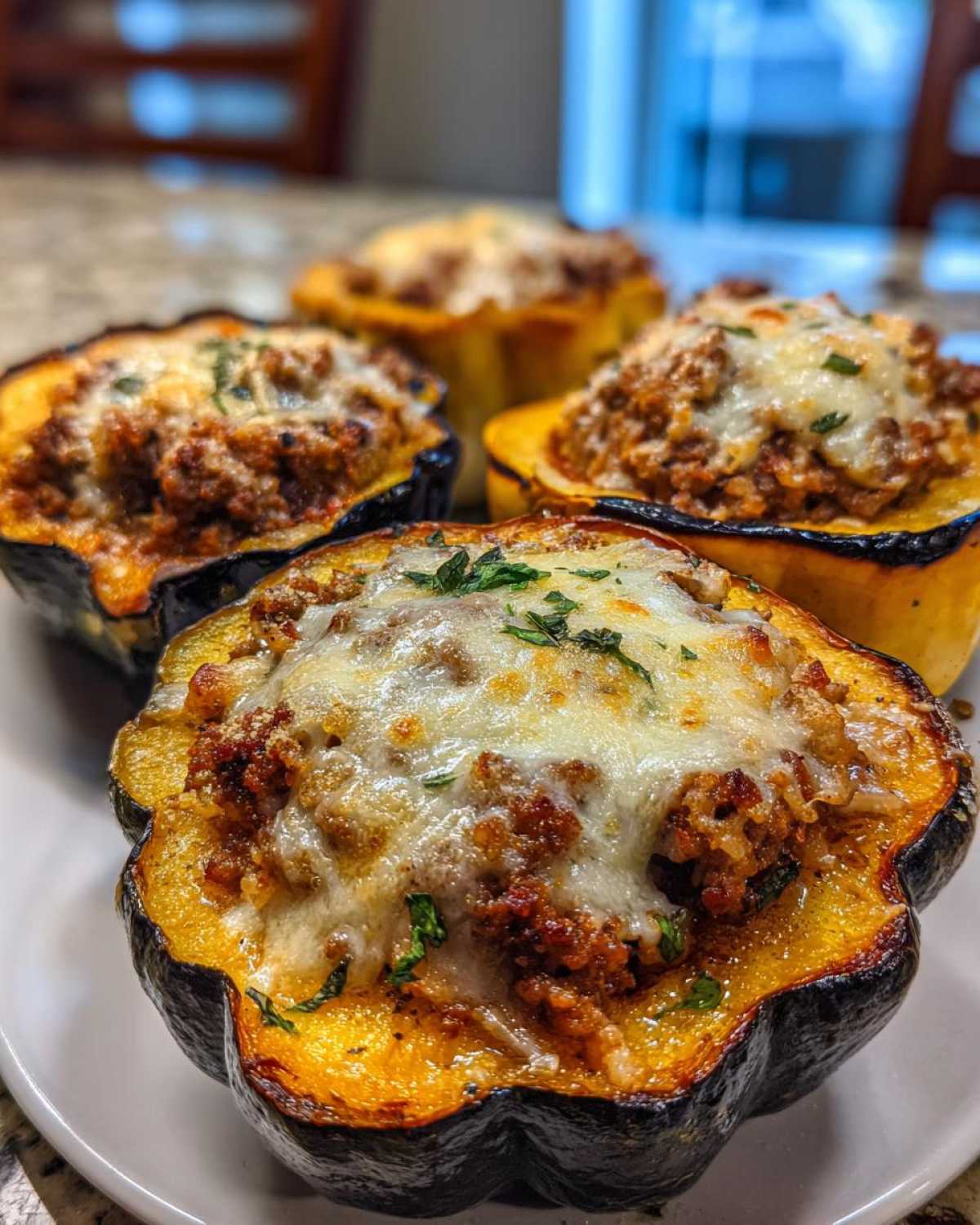 Stuffed Acorn Squash with Sausage and Rice - detail 2