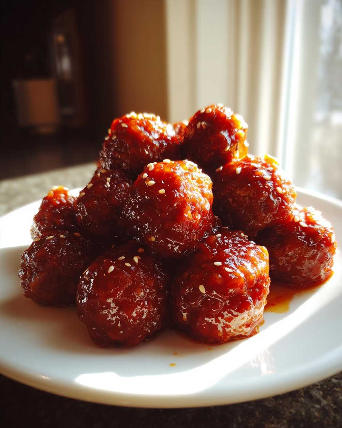 Sweet Chili Glazed Cocktail Meatballs - detail 1