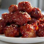 Sweet Chili Glazed Cocktail Meatballs