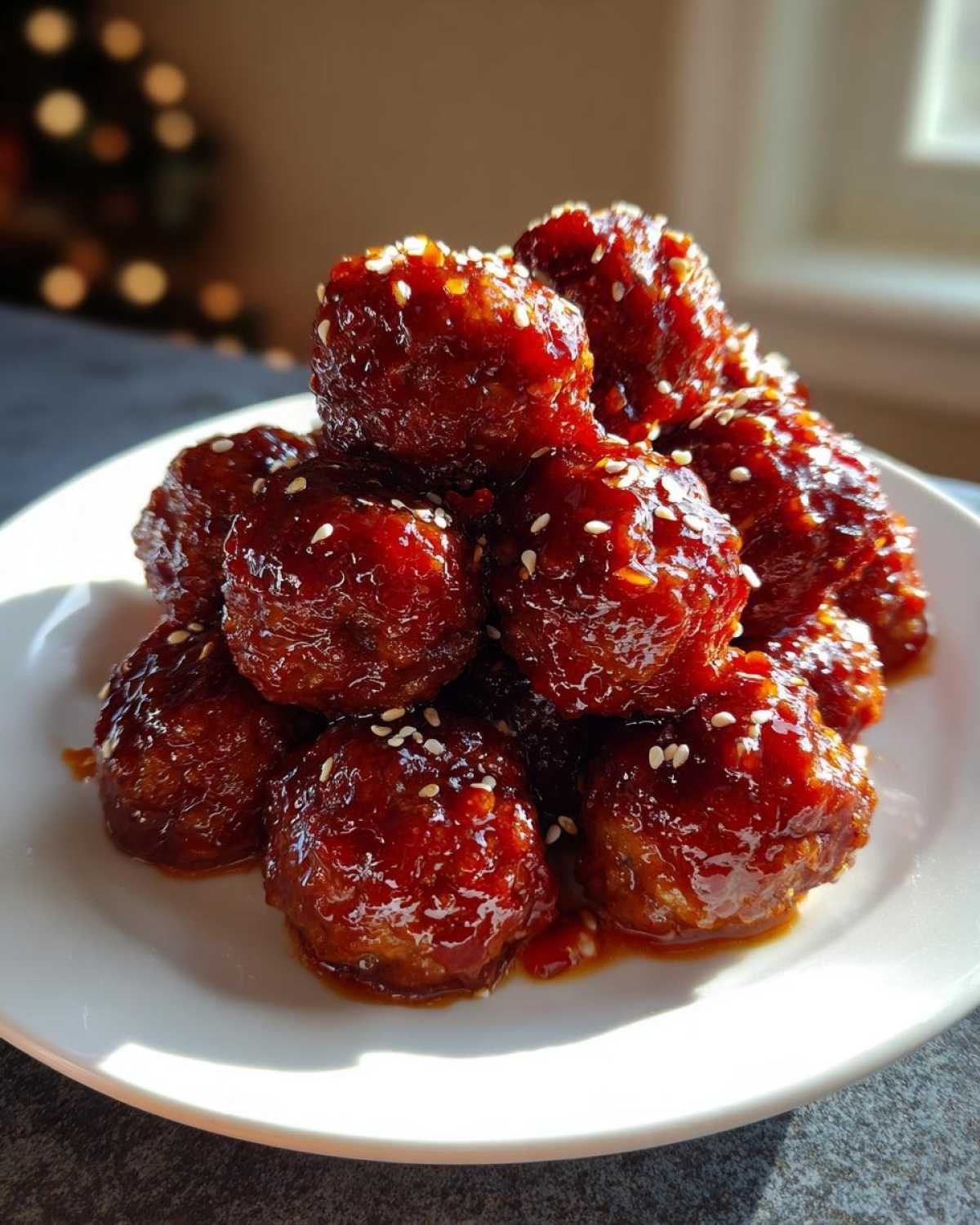 Sweet Chili Glazed Cocktail Meatballs - detail 2