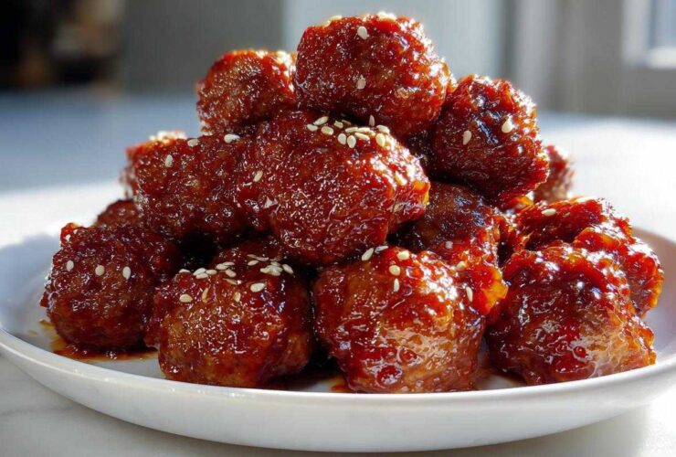 Sweet Chili Glazed Cocktail Meatballs