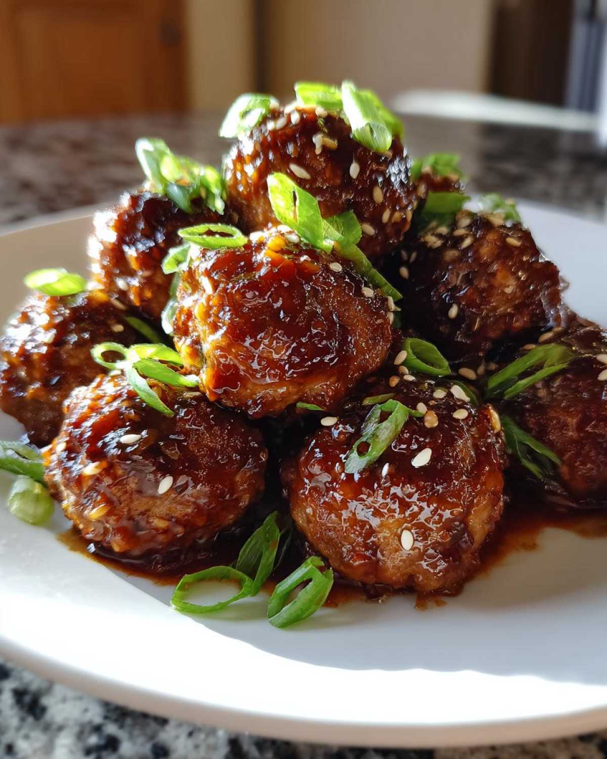 Teriyaki Glazed Meatballs - detail 2