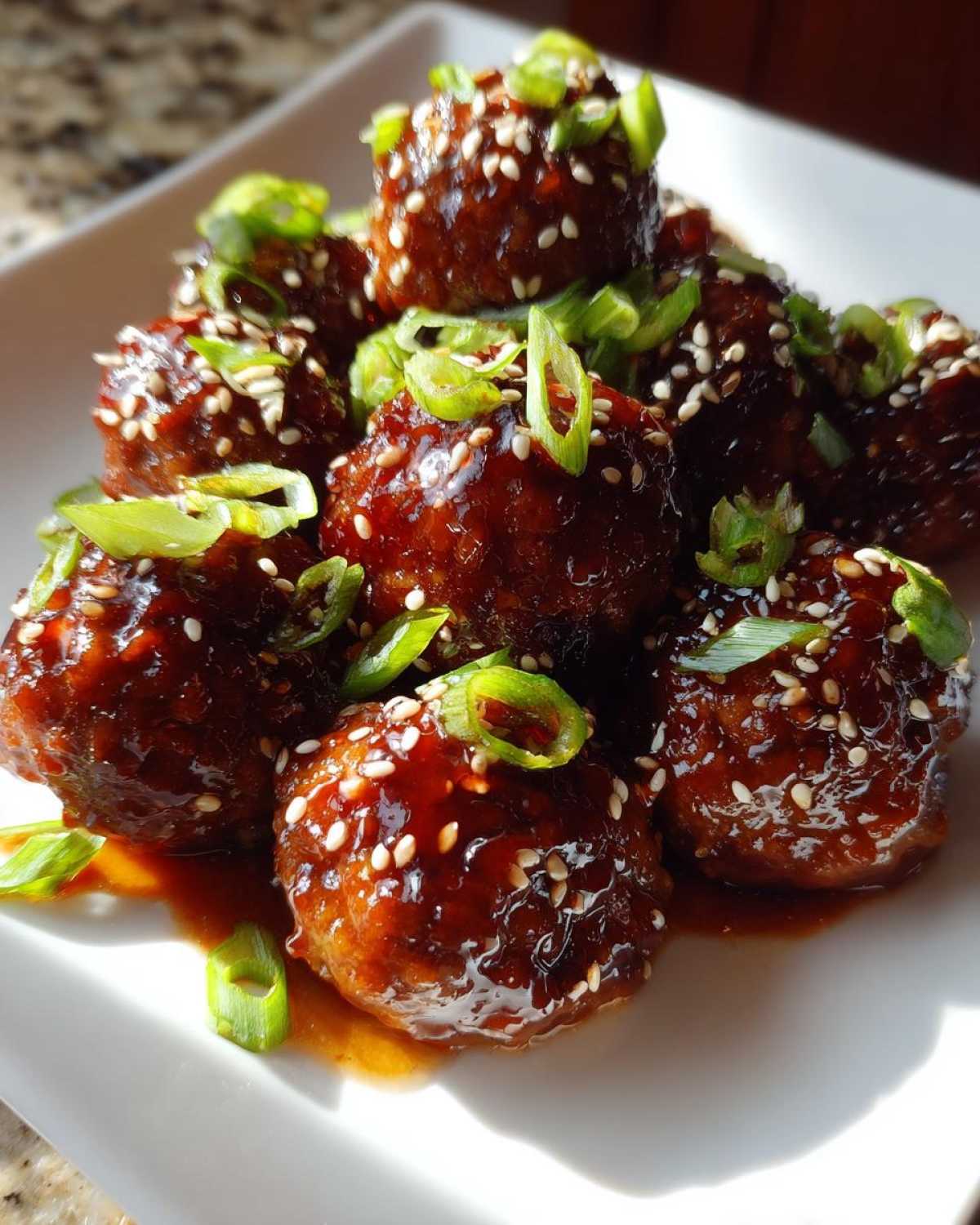 Teriyaki Glazed Meatballs - detail 4