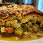 Turkey Pot Pie with Biscuit Crust