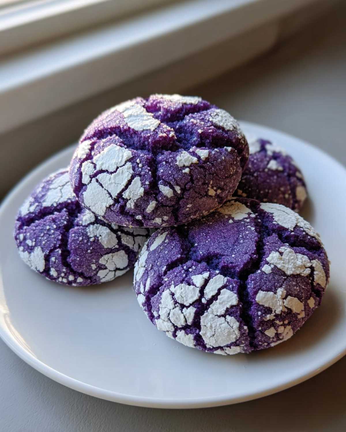 Ube Crinkle Cookies - detail 2