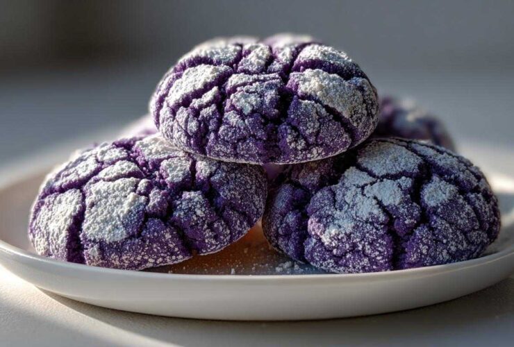 Ube Crinkle Cookies