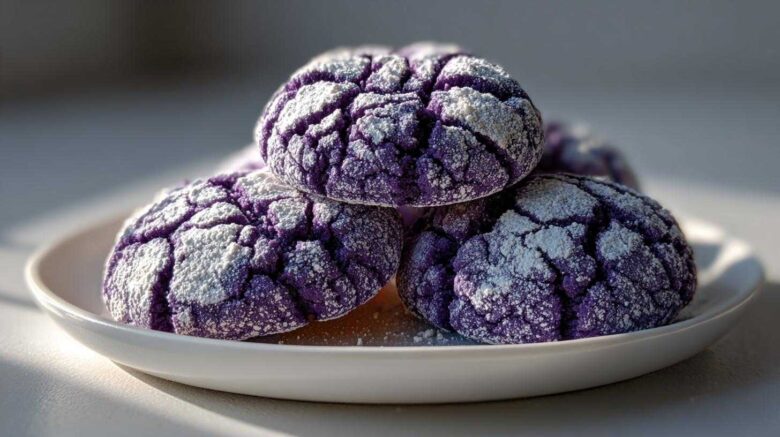 Ube Crinkle Cookies