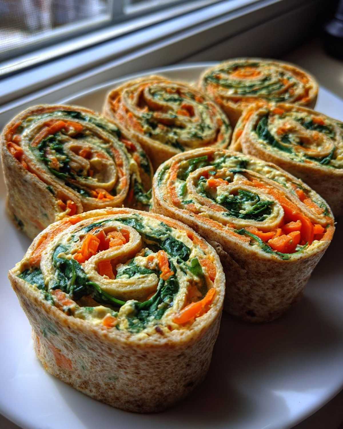 Veggie Hummus Pinwheels - detail 4