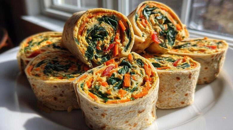 Veggie Hummus Pinwheels