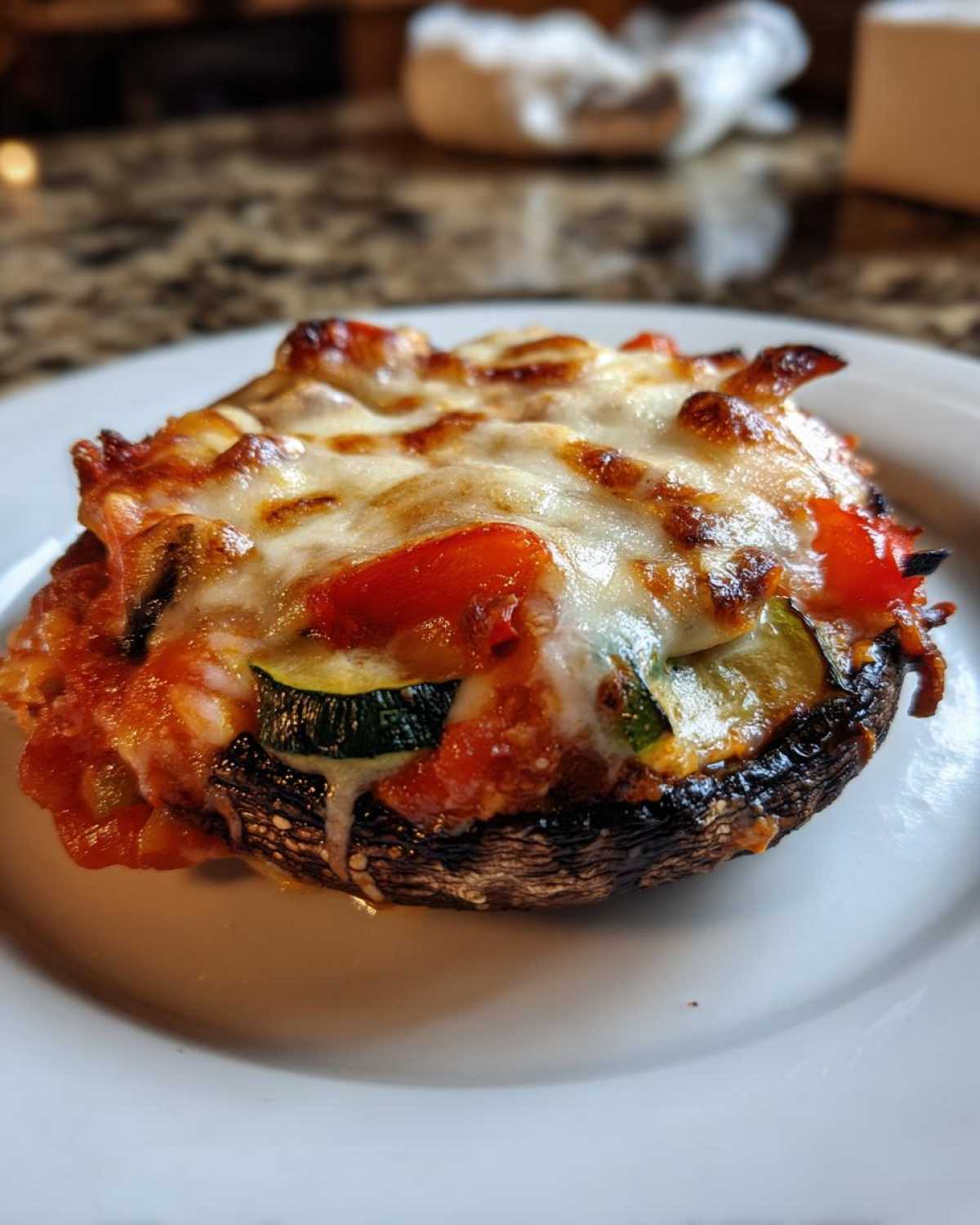 Veggie Stuffed Portobello Pizzas - detail 1