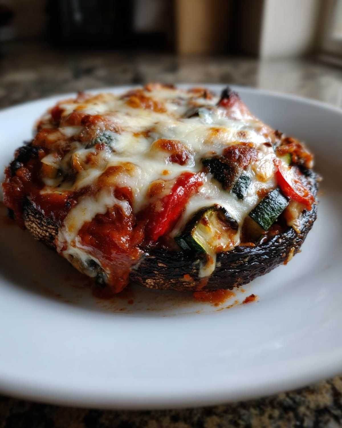 Veggie Stuffed Portobello Pizzas - detail 2