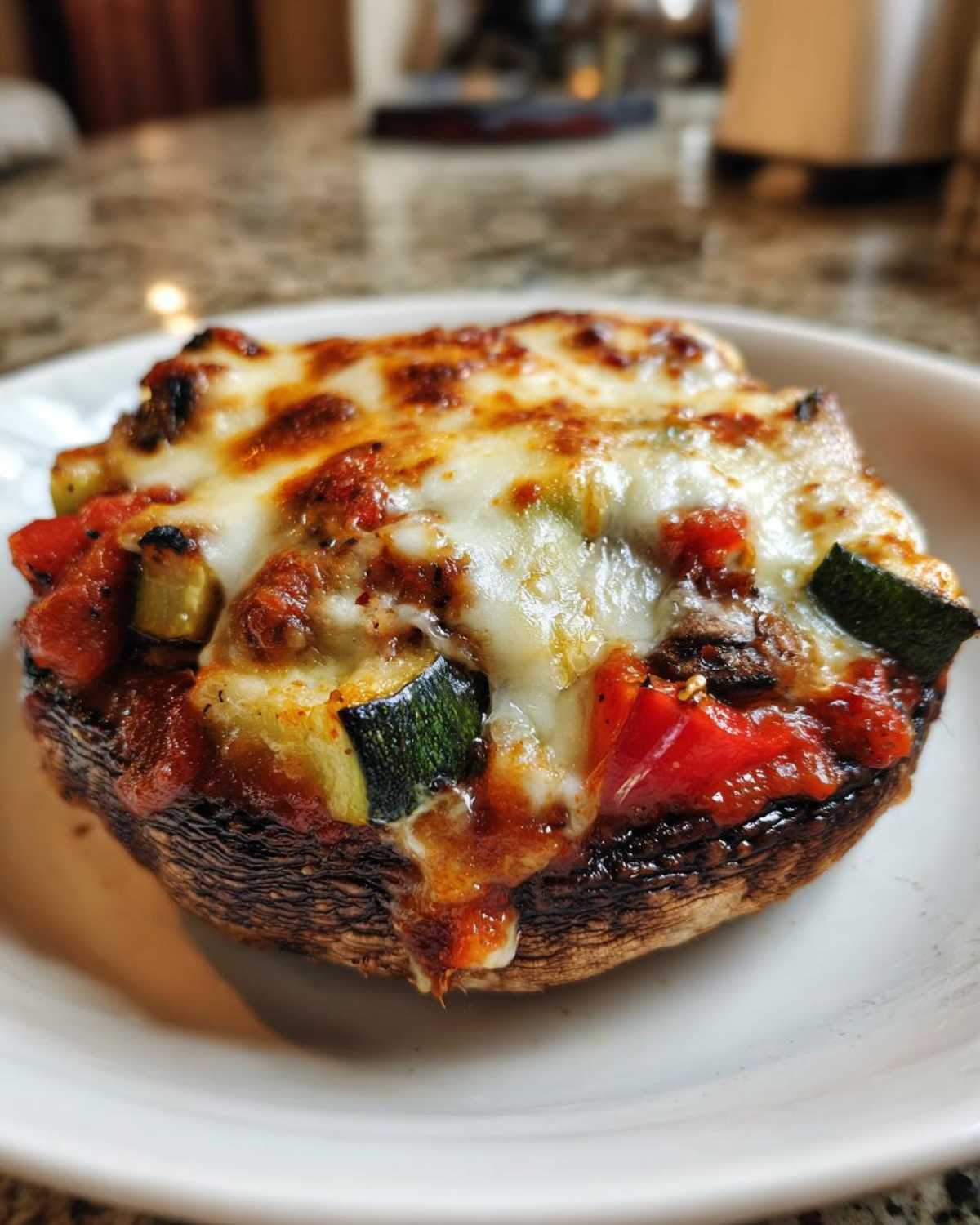 Veggie Stuffed Portobello Pizzas - detail 3