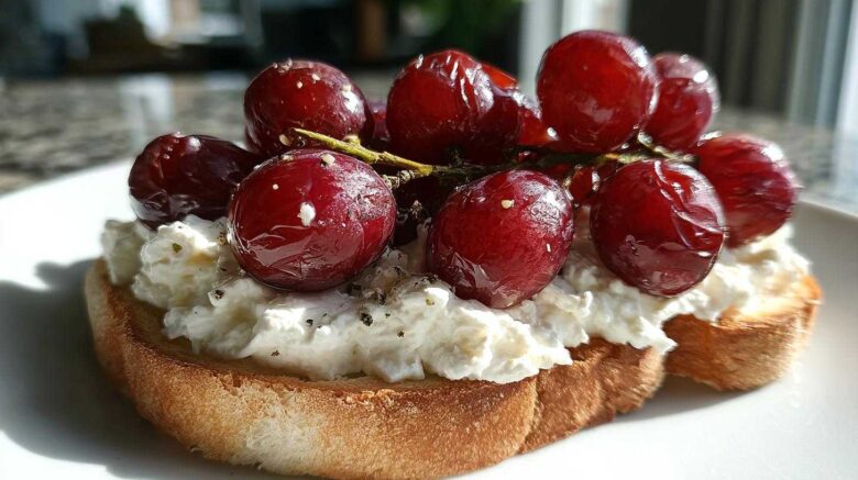 Whipped Feta with Roasted Grapes
