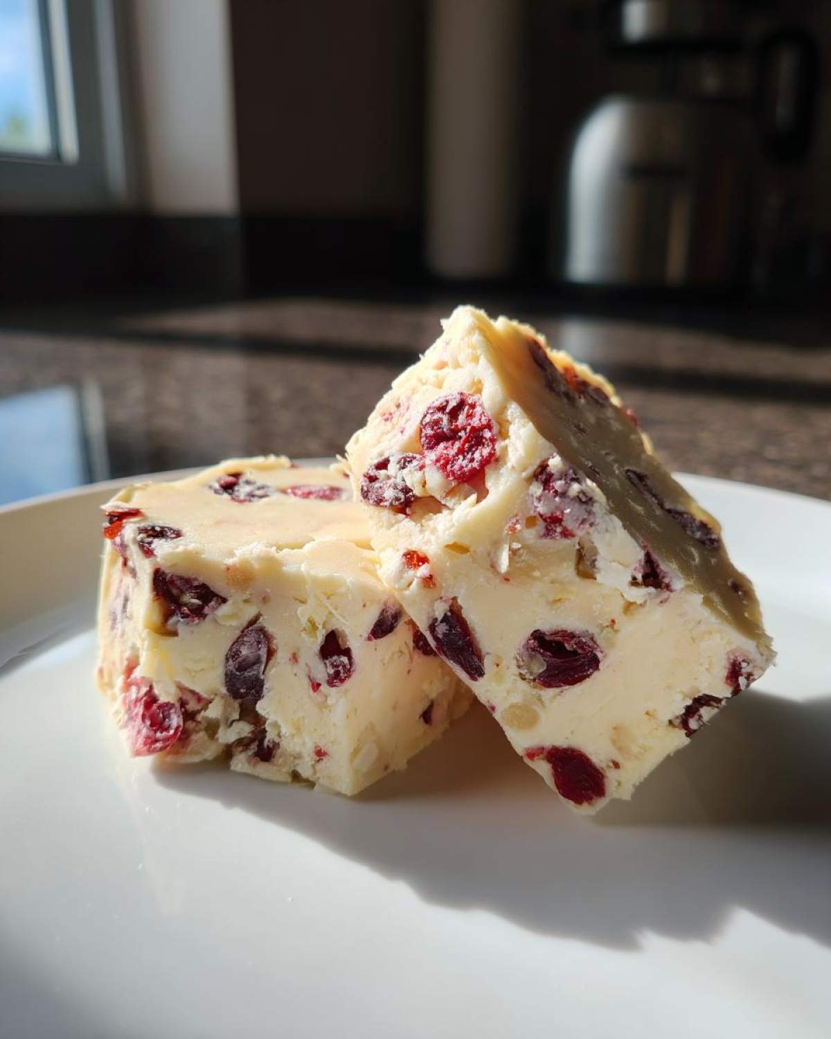White Chocolate Cranberry Fudge - detail 1