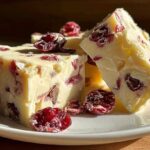 White Chocolate Cranberry Fudge
