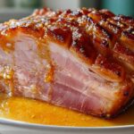 Apricot Ginger Glazed Ham