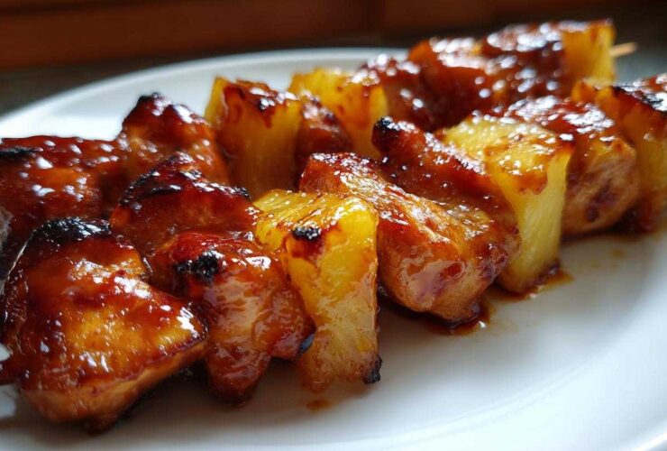 Barbecue Pineapple Chicken Skewers