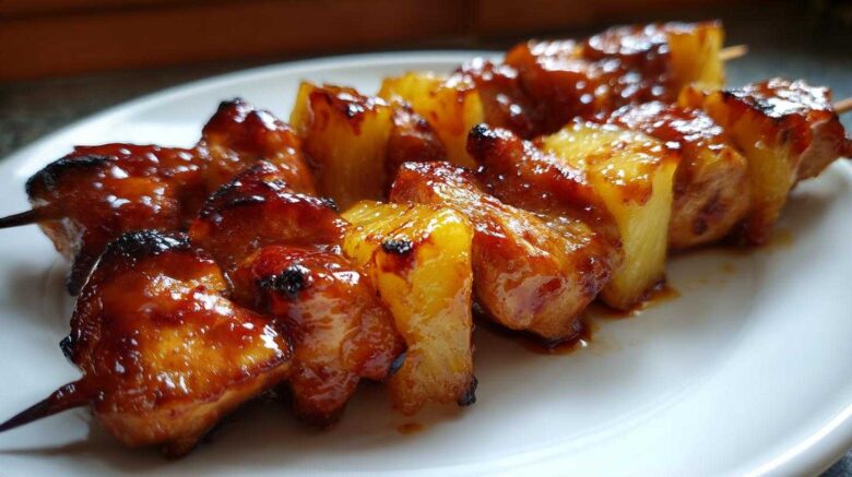 Barbecue Pineapple Chicken Skewers
