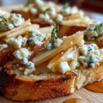 Blue Cheese Pear Crostini