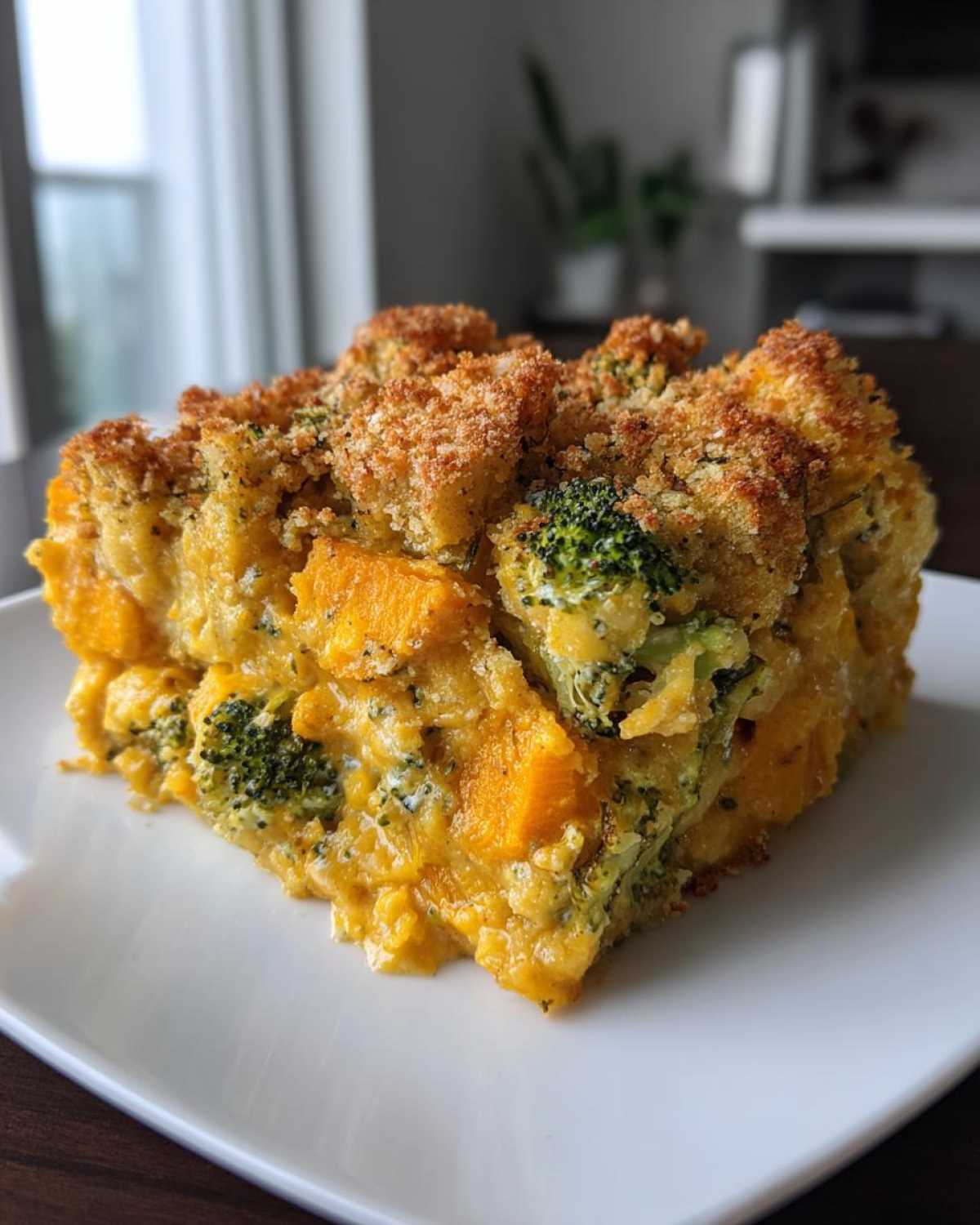 Broccoli cheddar squash casserole - detail 1