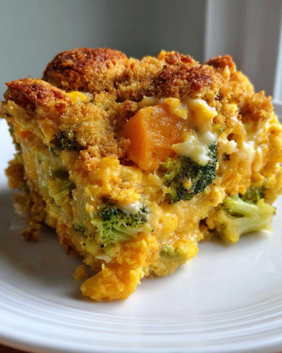 Broccoli cheddar squash casserole - detail 3