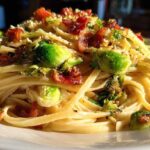 Brussels Sprouts and Bacon Pasta