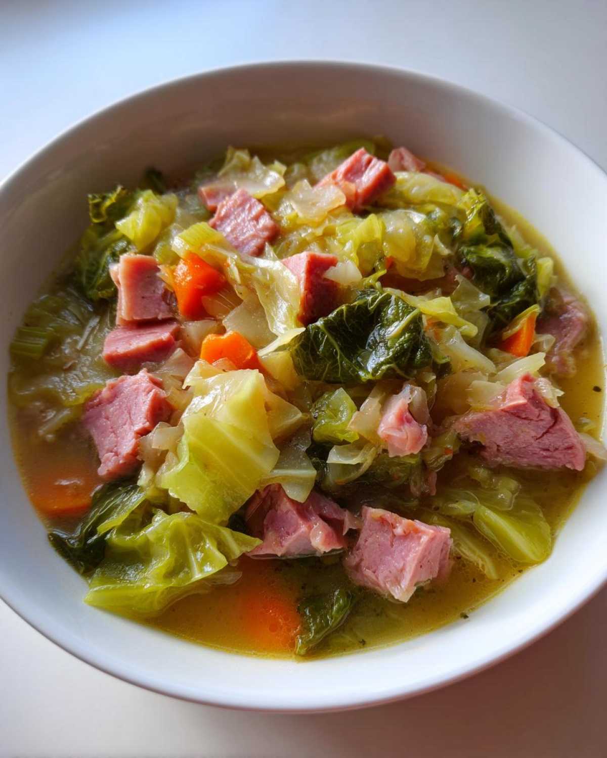 Cabbage and Ham Stew - detail 2