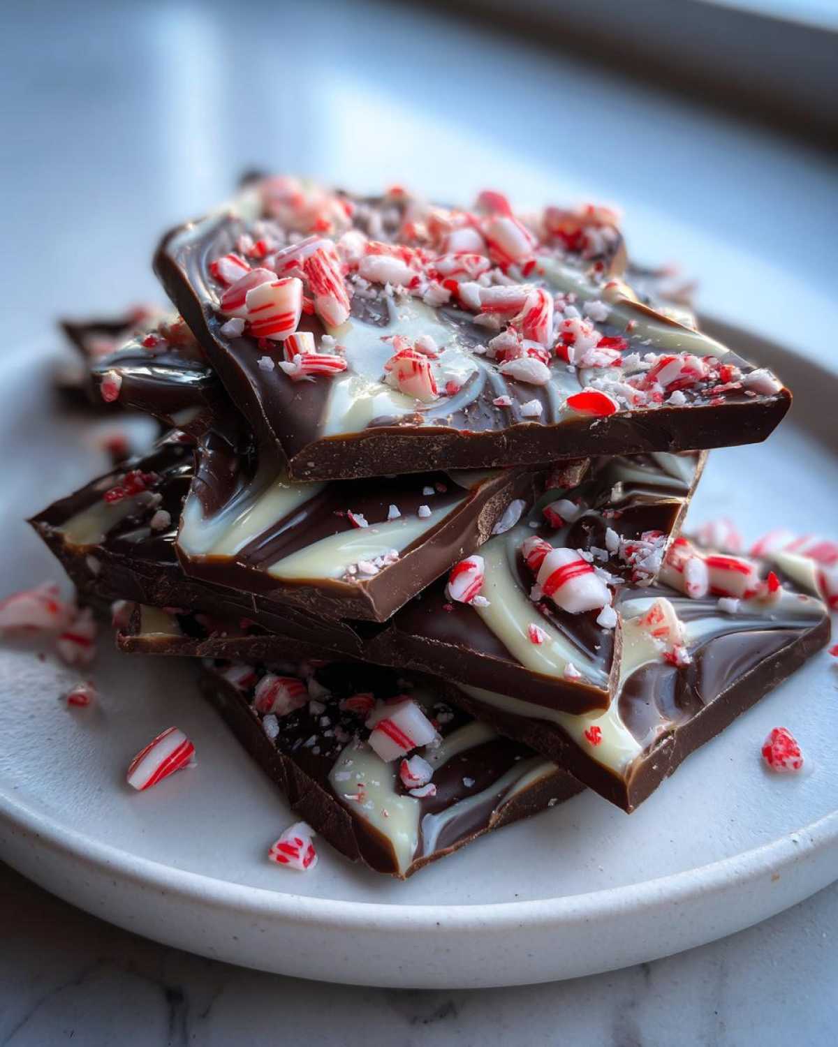 Candy Cane Chocolate Bark - detail 1