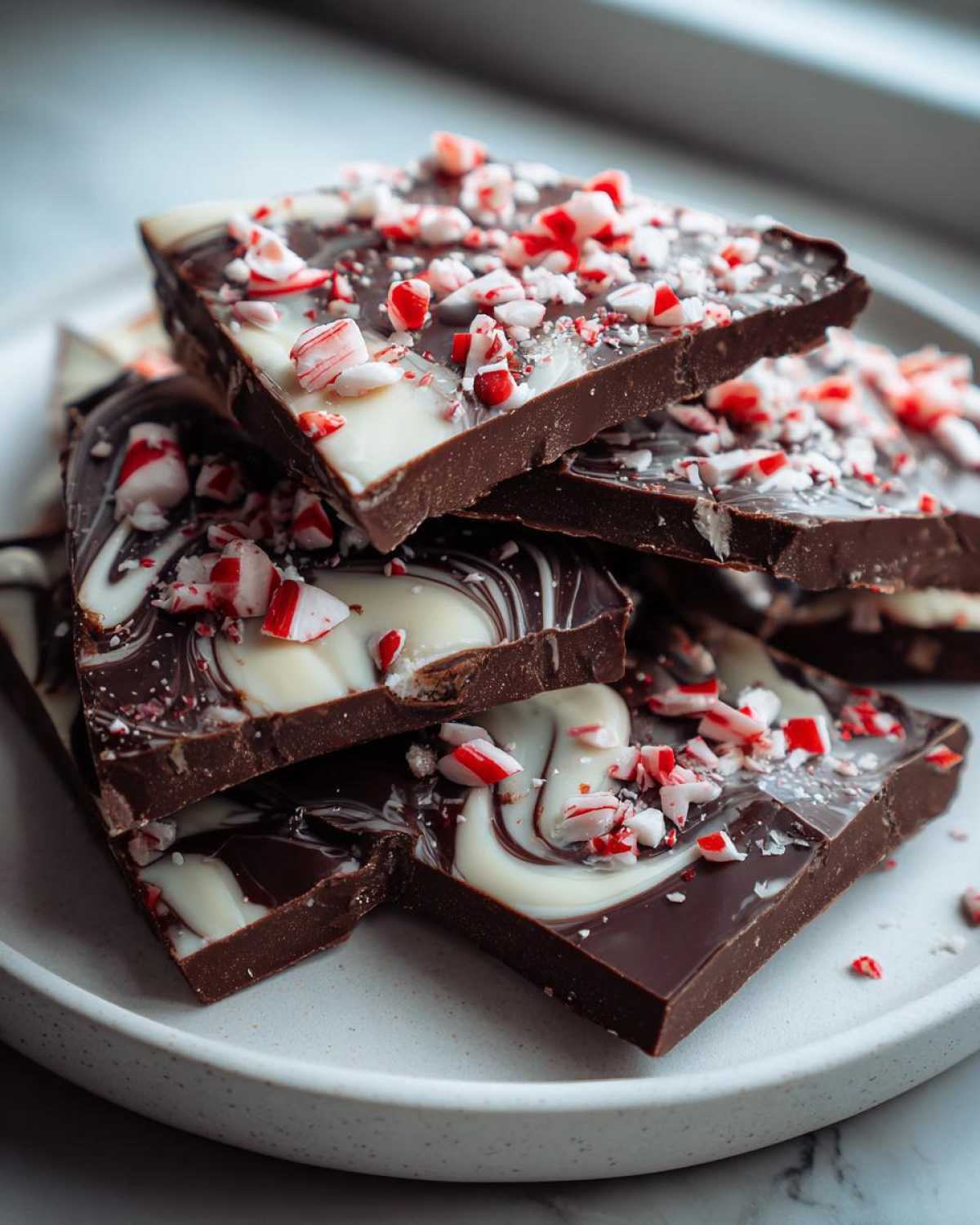 Candy Cane Chocolate Bark - detail 2