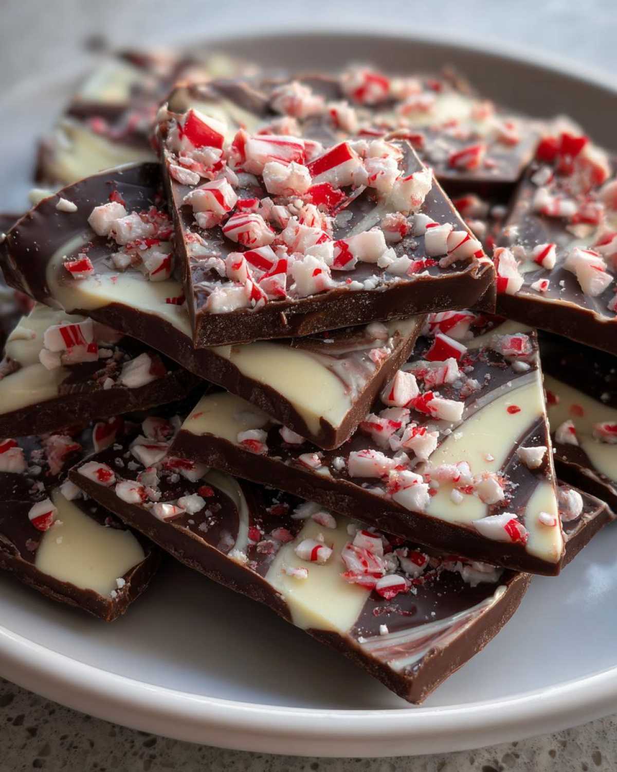 Candy Cane Chocolate Bark - detail 3