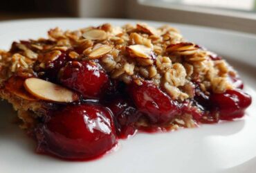 Cherry Almond Oat Crisp