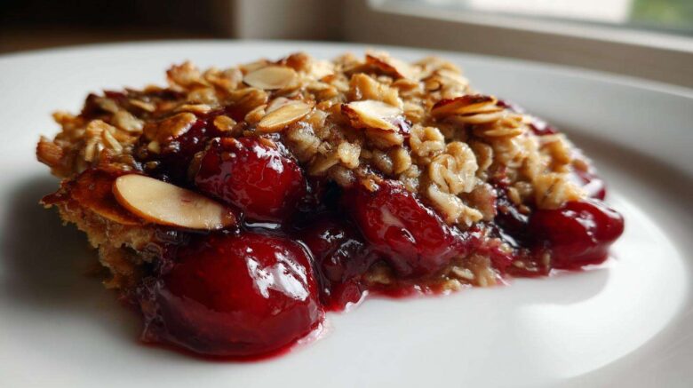 Cherry Almond Oat Crisp