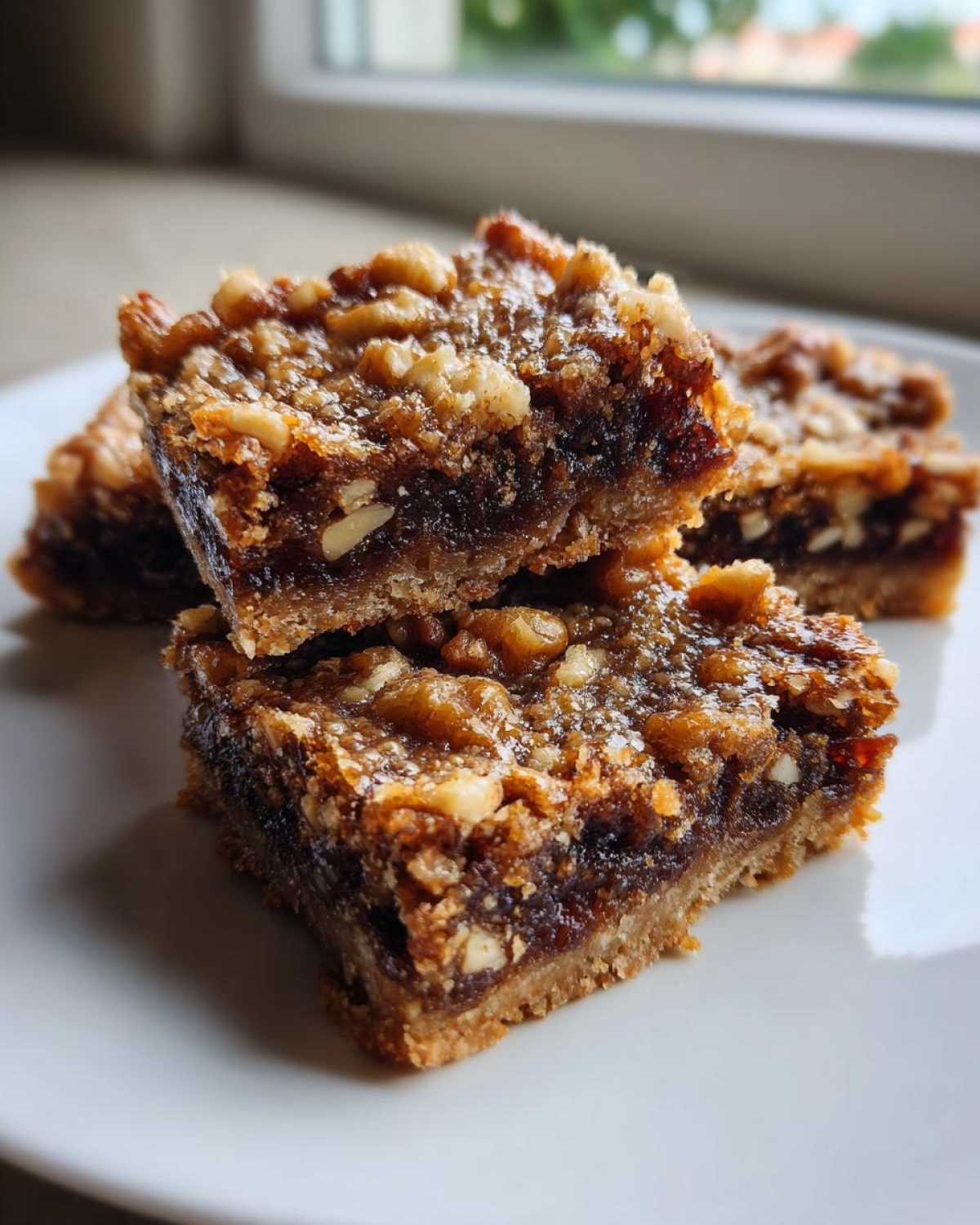 Chewy Date Walnut Bars - detail 2