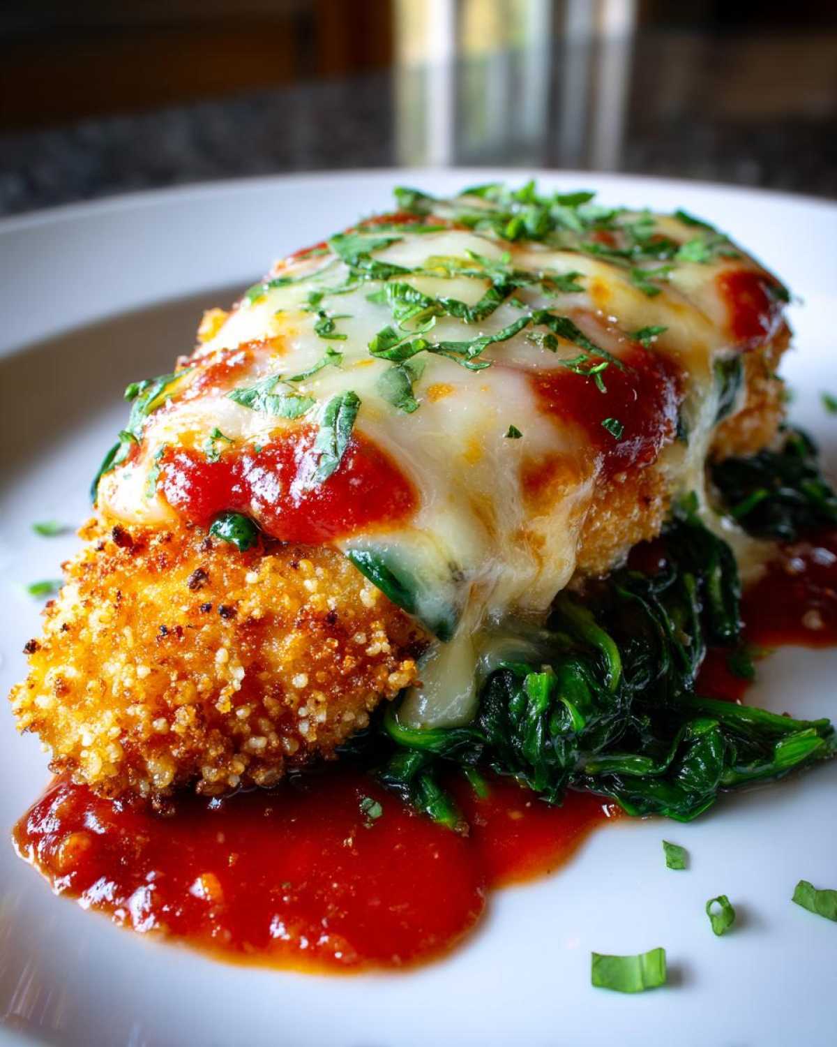 Chicken Parmesan with Spinach - detail 1