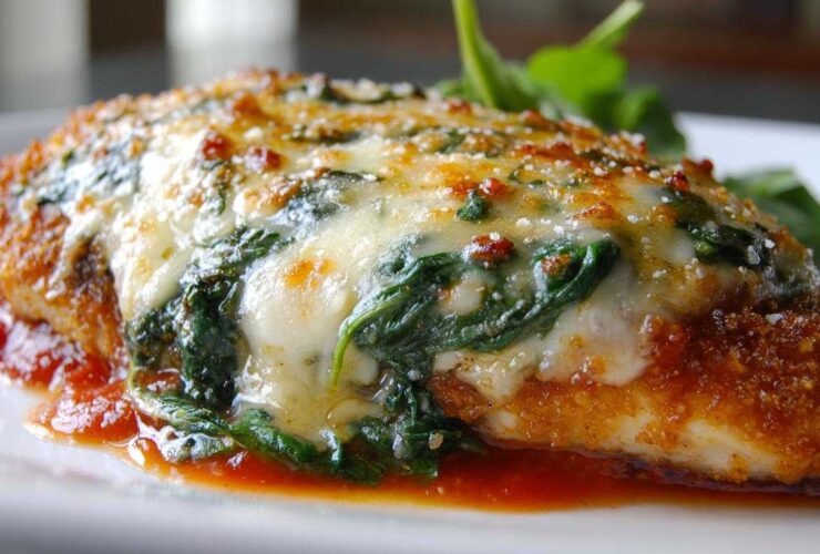 Chicken Parmesan with Spinach