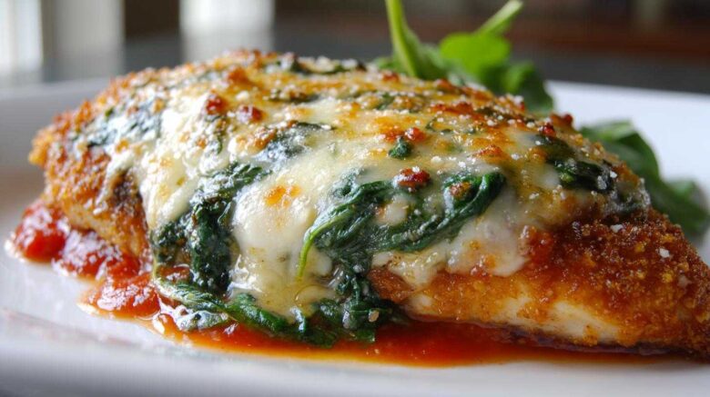 Chicken Parmesan with Spinach