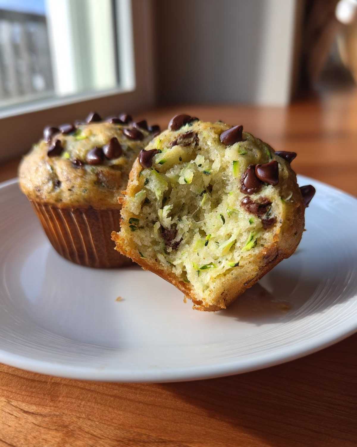 Chocolate chip zucchini muffins - detail 1