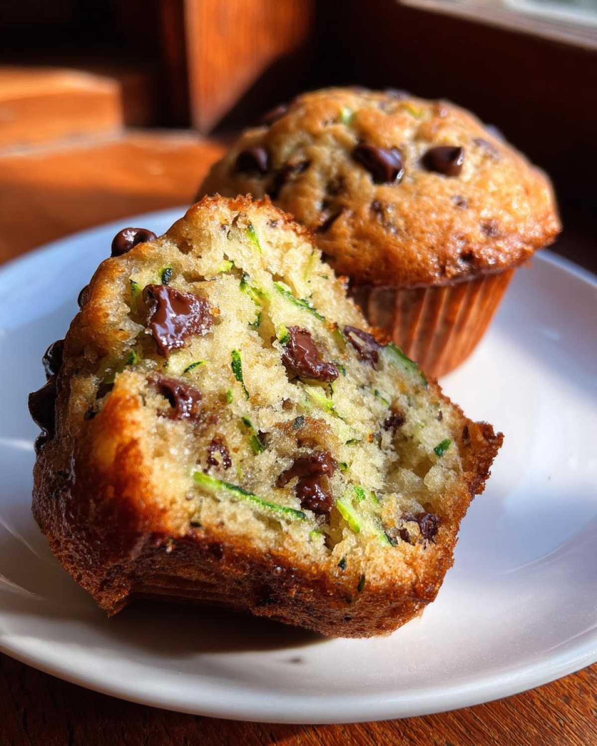 Chocolate chip zucchini muffins - detail 4