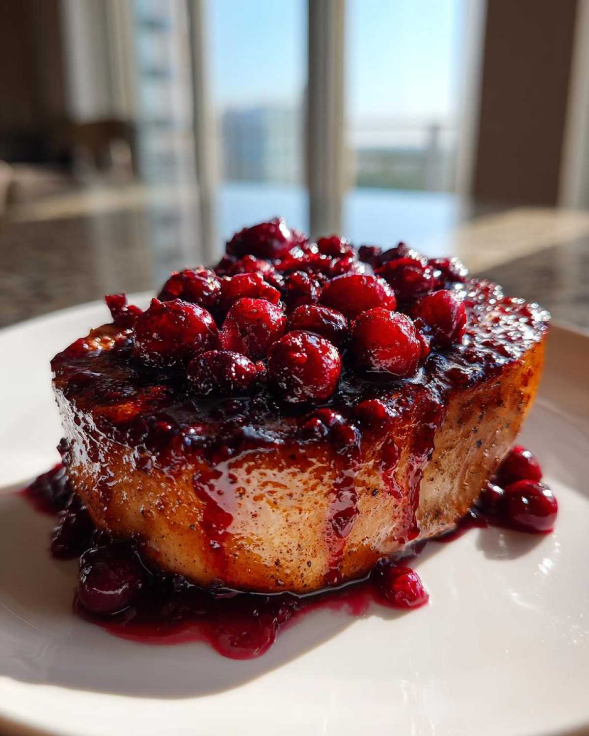 Cranberry Dijon Glazed Pork Chops - detail 1