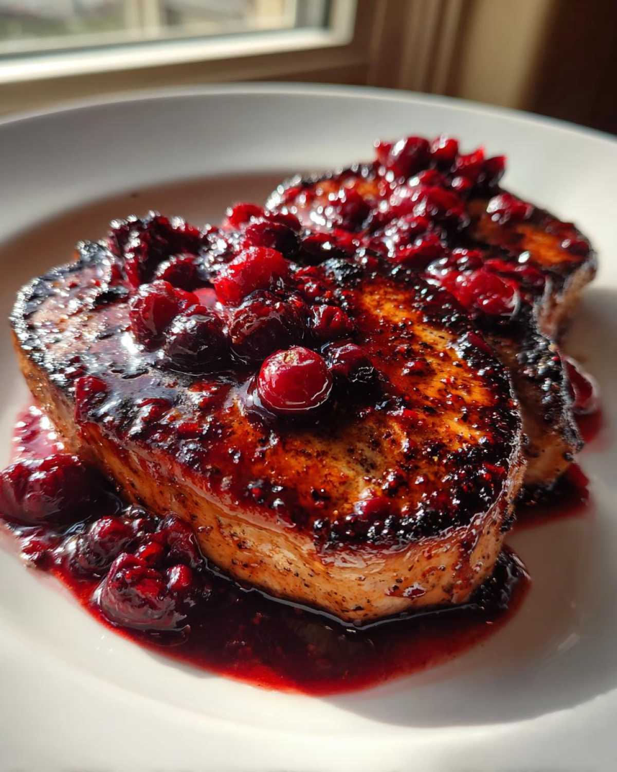 Cranberry Dijon Glazed Pork Chops - detail 3