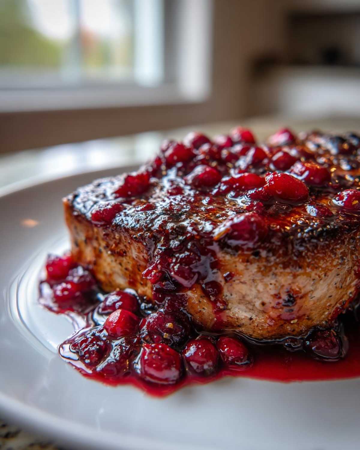 Cranberry Dijon Glazed Pork Chops - detail 4