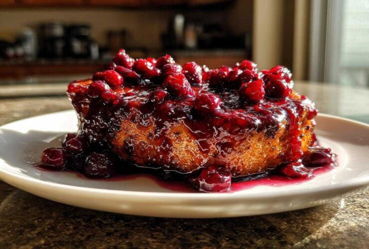 Cranberry Dijon Glazed Pork Chops